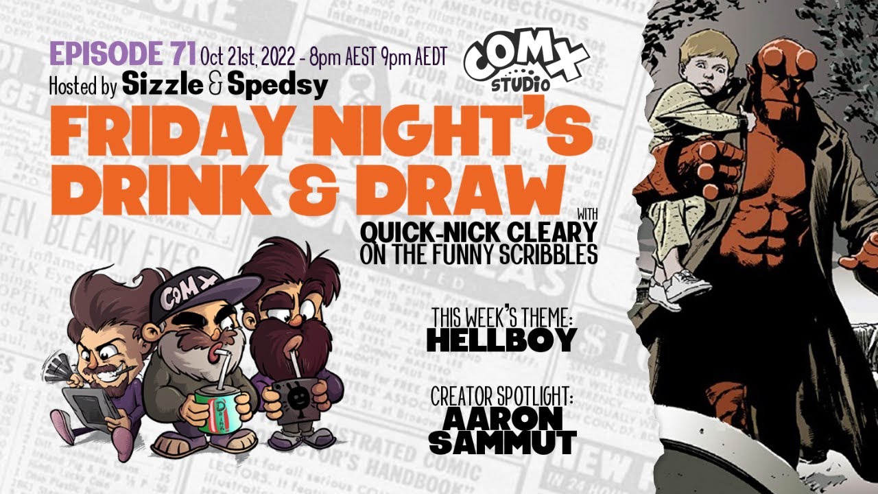 Friday Night Drink & Draw 71 - Hellboy
