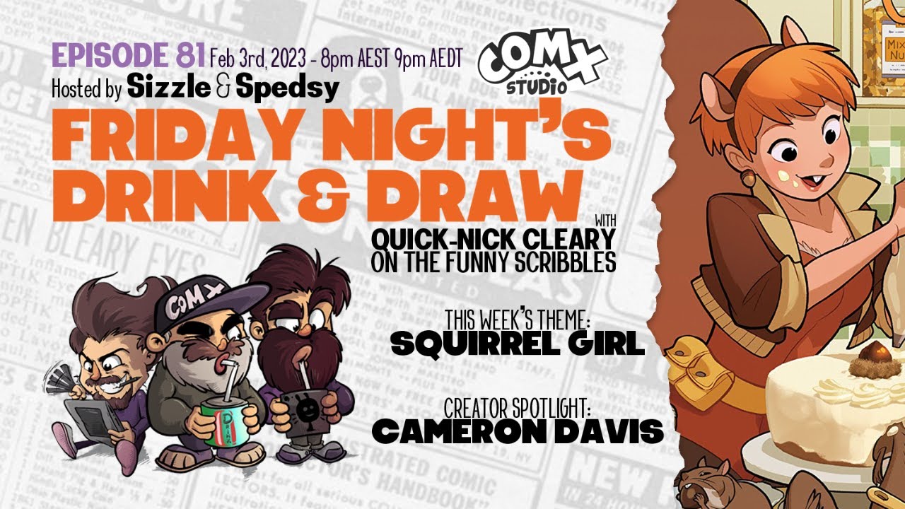 Friday Night Drink & Draw ep 81 - Squirrel Girl